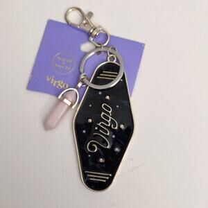 Retro Hotel Key Mystical Gem Zodiac Keychain - Virgo- NWT